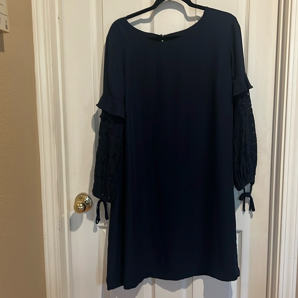 Gibson Latimer navy blue dress